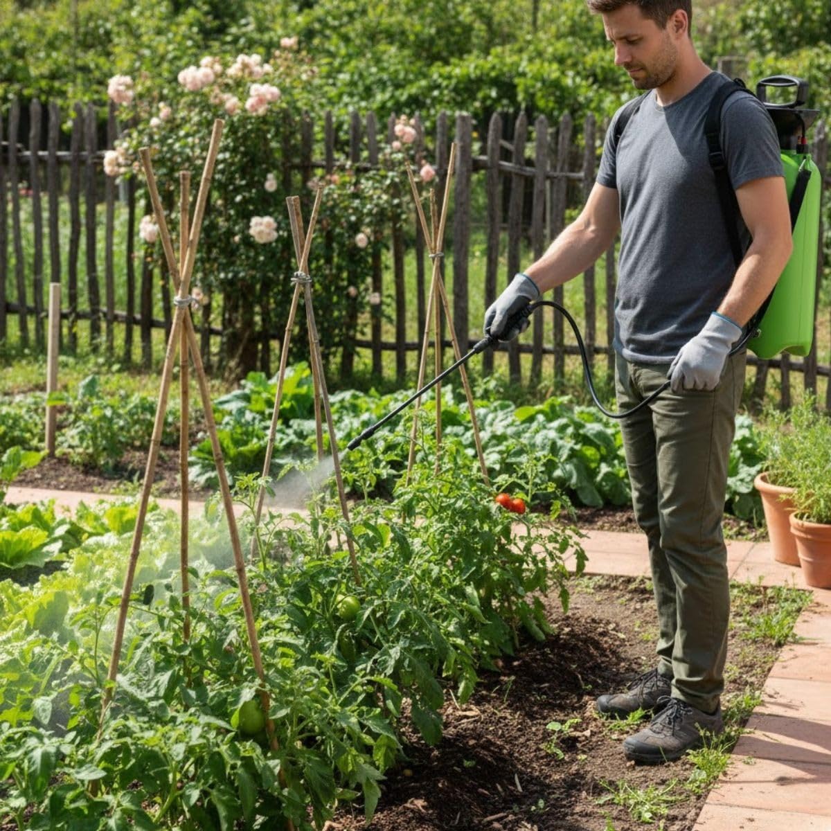 VITO - Pulvérisateur de Jardin 8L Lance 60cm Tuyau 1.20m - Pulvérisateur à Pression Manuelle Spray et Jet - Jardin, désinfection, Nettoyage