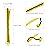 WILLBOND 60 Pcs Short Perm Rods Natural Hair Perm Rods with Elastic Rubber Band Non Slip Plastic Perming Cold Wave Kit for Women Hairdressing Styling Tool(0.28 Inch,Yellow)