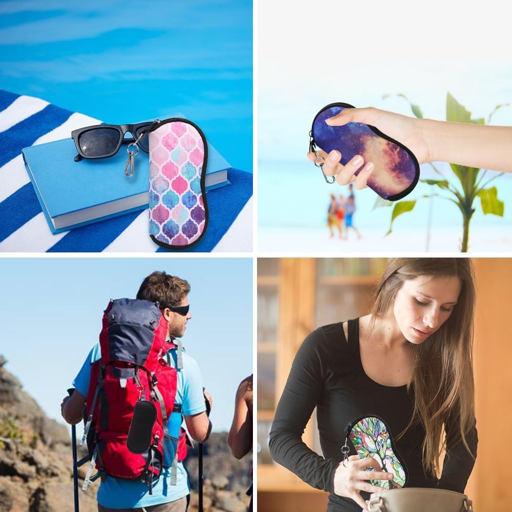 Fintie Glasses Case with Carabiner, Ultra Light Portable Neoprene Zipper Sunglasses Soft Case at  Women’s Clothing store