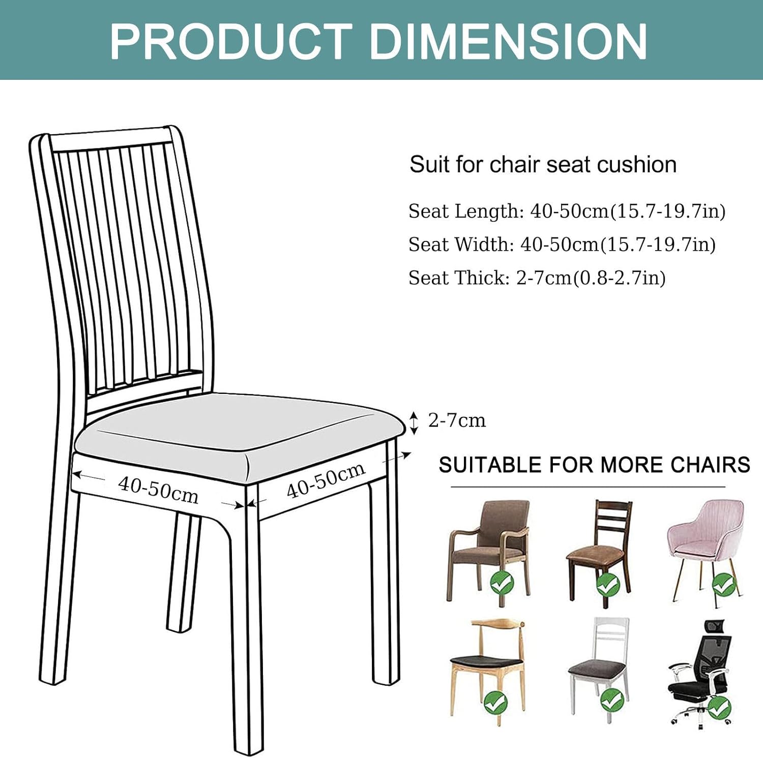 Stretch Chair Seat Covers, 4 Pack Dining Chair Covers Crushed Velvet Soft Seat Covers for Dining Room Chair Removable Dining Chair Seat Covers Washable-Navy Blue-4 Piece