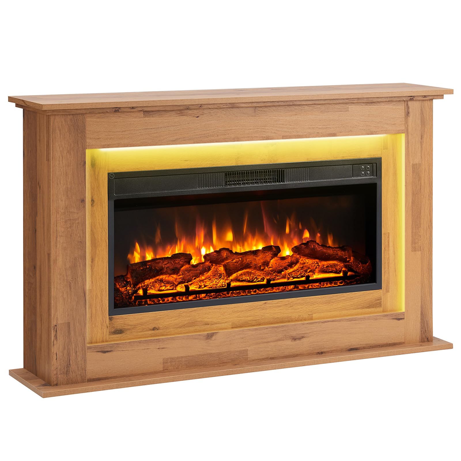 Flameko Dark Bronx Oak Savannah Electric Fireplace With 128Cm/50" Surround And Realistic Flame Effect Heater Multiple Colours Available
