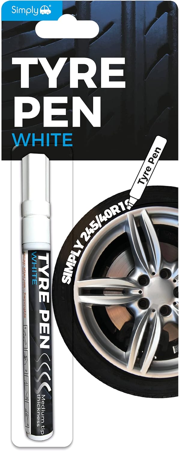 White Tyre Pen Permanent Paint Car Bike Tire Metal Marker 10ml Amazon