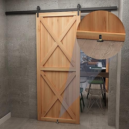 Miniatura 4 de QIANQ - 2 piezas de guía de suelo para puerta corrediza de granero con rodillos ajustables, accesorios de hardware para el hogar