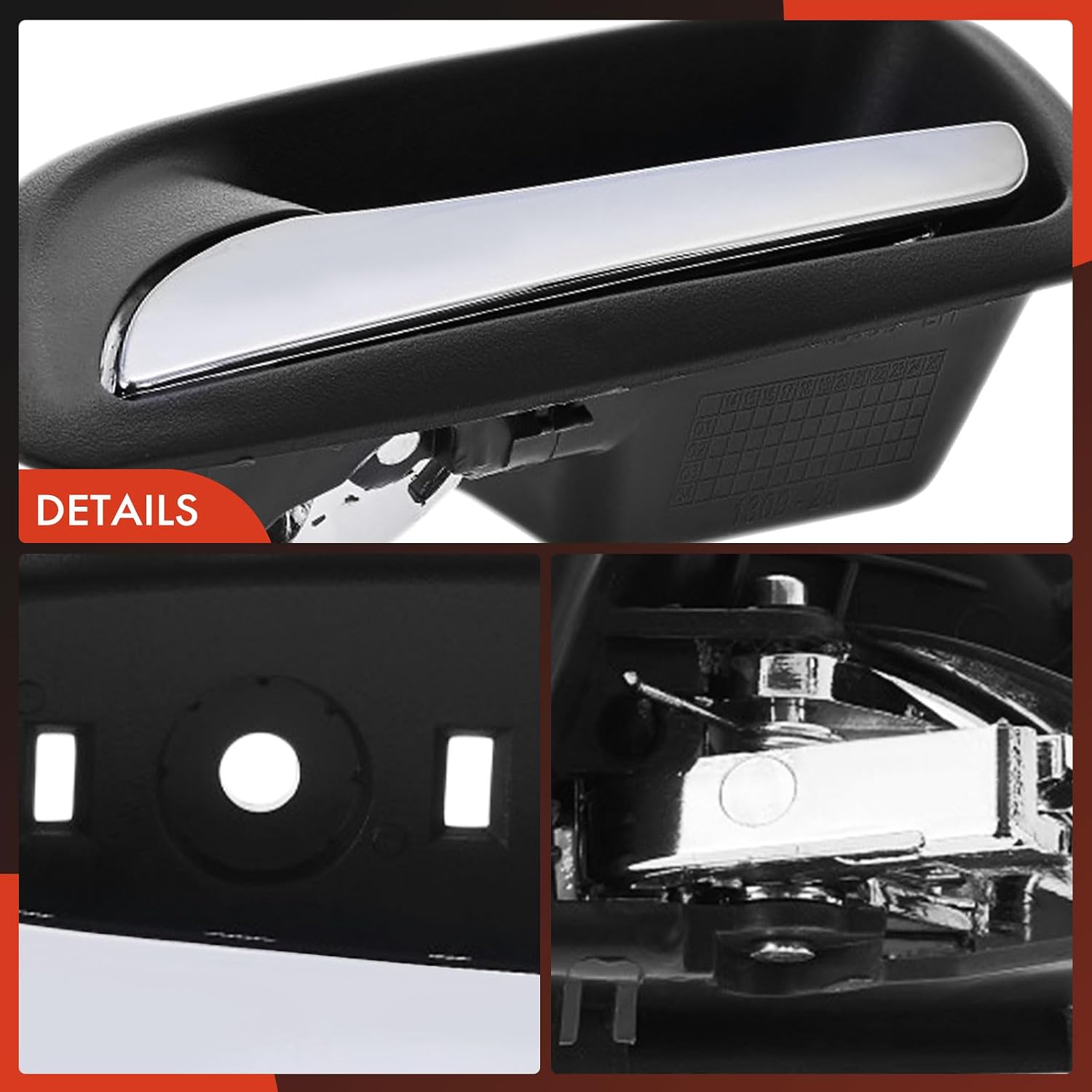A-Premium Front or Rear Left Driver Side Interior Door Handle Compatible with Chevrolet Cruze 2011-2015, Cruze Limited 2016, Brown Housing with Chrome Lever, Replace# 95213023, 95175661