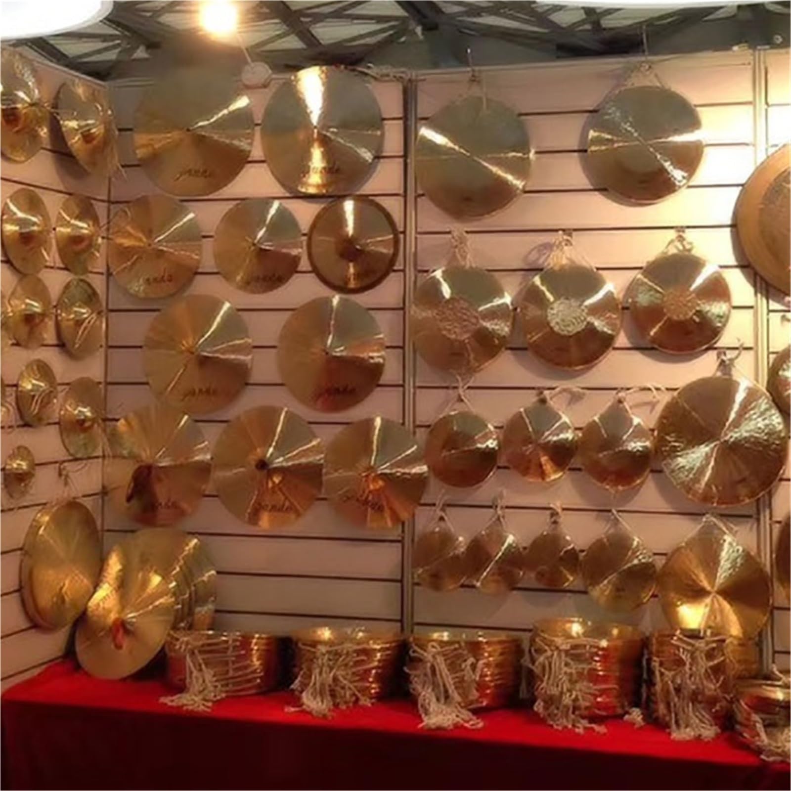 Gongs y platillos portátiles, Instrumento musical de percusión gong cobre platillo mano for meditación 21-27 cm(21cm treble)