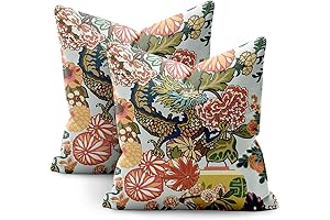 Blue and White Chinoiserie Floral Pillow Covers