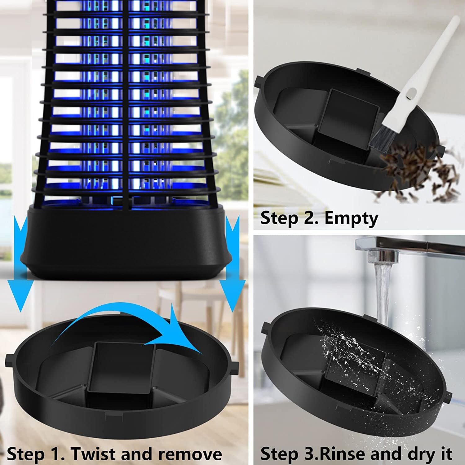 Lampada antizanzare elettrica per interni/esterni, 4500V ad alta potenza, trappola per zanzare impermeabile per insetti volanti, lampadina antizanzare, lampada antizanzare