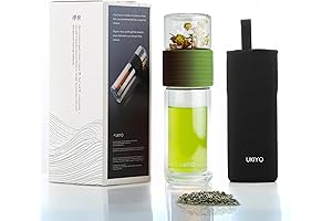 Ukiyo Sense Premium Glass Tea and Fruit Infuser Bottle