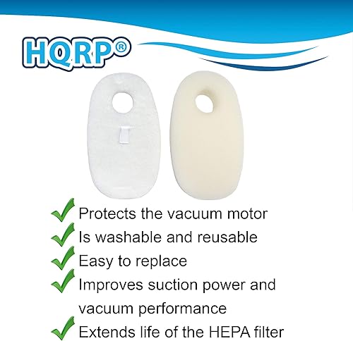 Miniatura 4 de HQRP Paquete de 2 filtros compatibles con aspiradora vertical Shark Rocket DeluxePro HV319 HV319Q  HV320 HV320W HV321 HV321C HV322 HV322 HV322Q