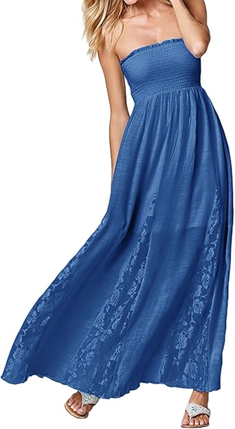 strapless maxi dresses uk