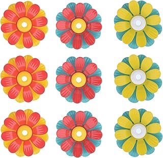 Futterspender-Ersatzblumen,Vogelfutterspender-Ersatzteile - Vogelfutterstellen Futterstellen Blumen,9 Stück einfach zu installierende wetterbeständige Ersatz-Blumenanschlüsse product image