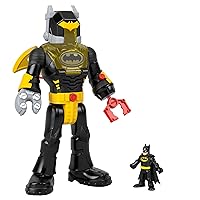 Imaginext DC Super Friends - Batman Insider e il Bat Bot, robot da 30+ cm con cabina di pilotaggio