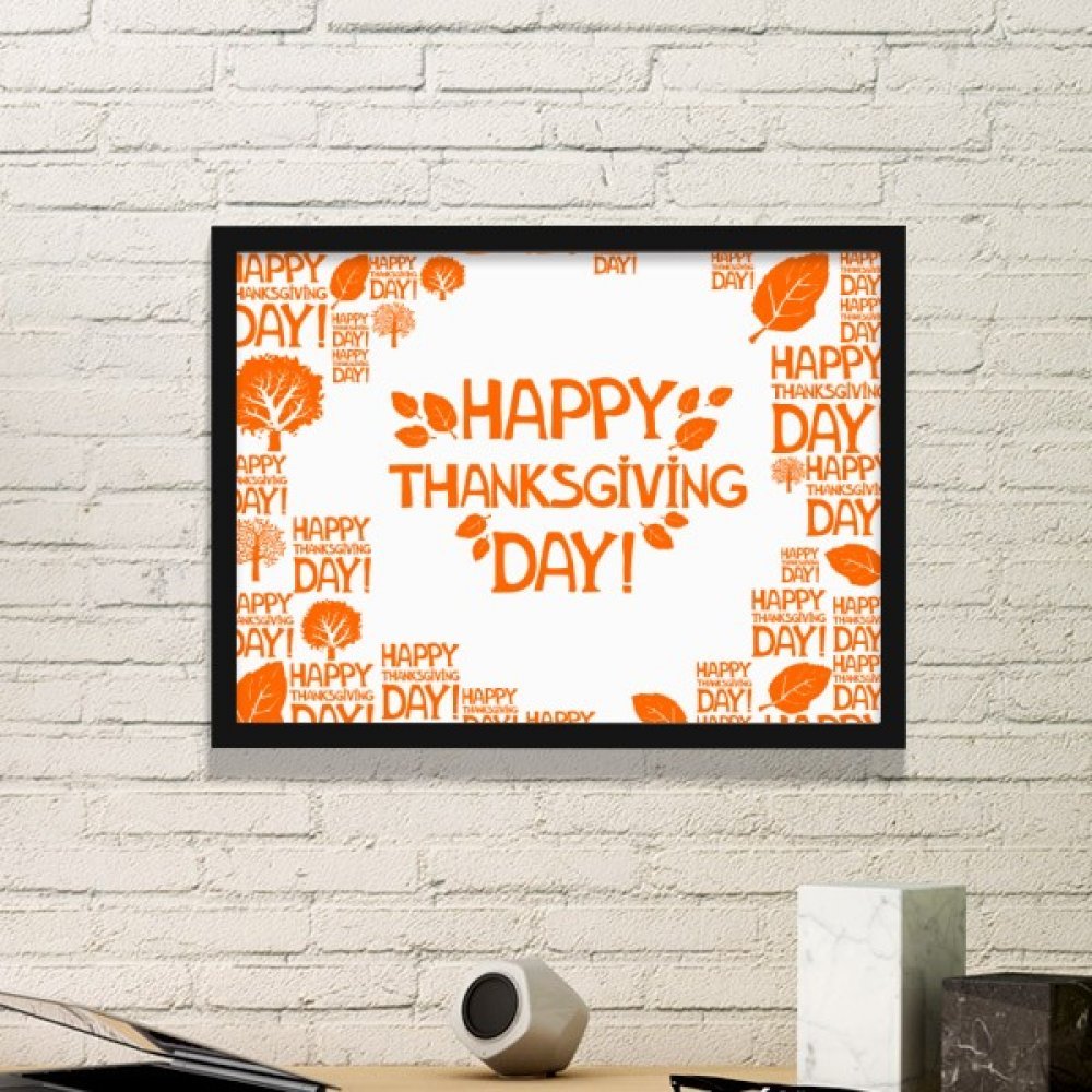 Cadeau Small Noir Cadre Art Prints Thanksgiving pour Fêtes et Anniversaires