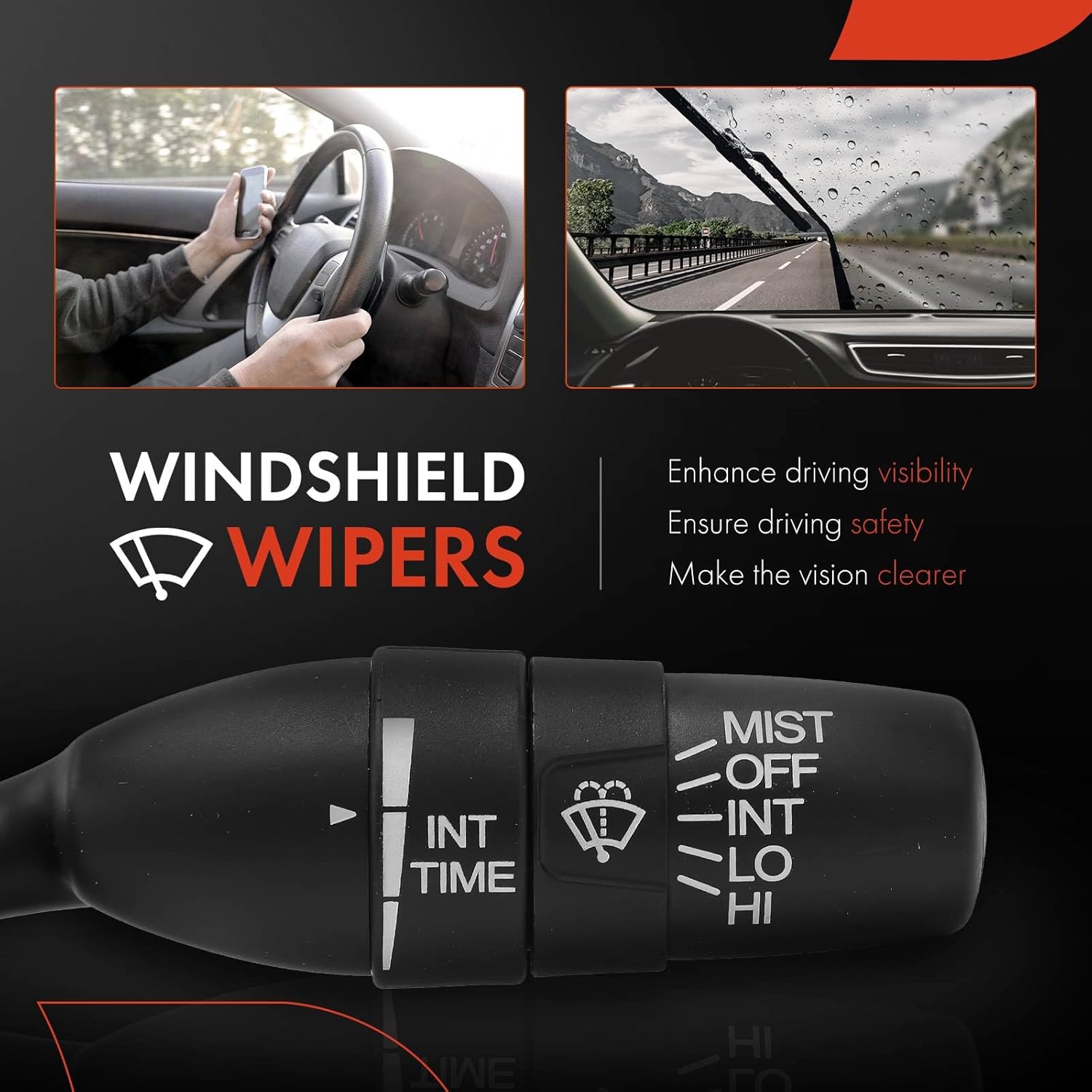 A-Premium Multifunction Switch Turn Signal Switch Compatible with Honda Civic 2006-2007, 2 Door