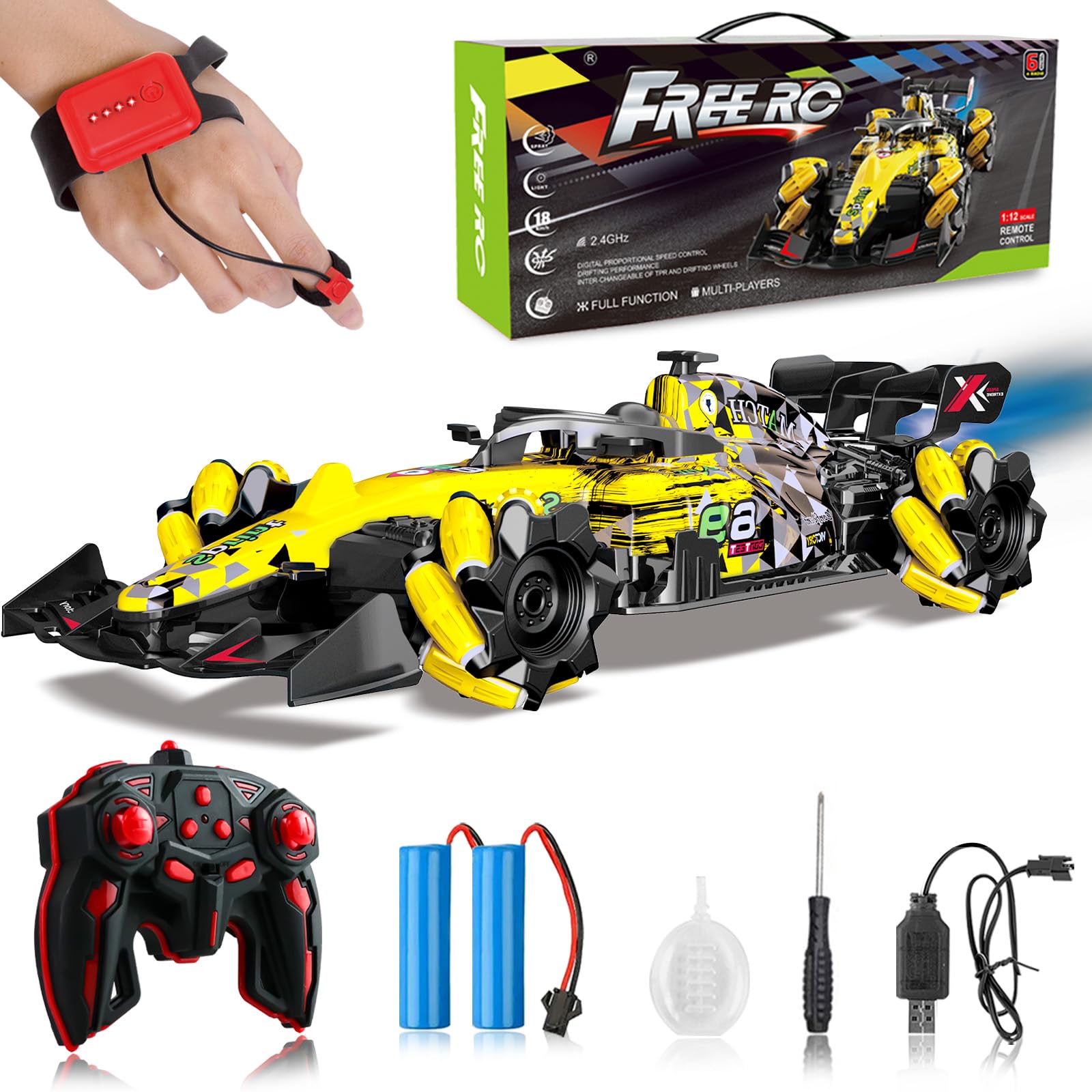See full amazon price history chart for Gesture Sensing Remote Control Car, F1 RC Stunt Car 1:14 Scale 4WD 2.4GHz 360 ° Rotating RC Cars Toy for Kids with Spray Lights RC Drift Car Boys Girls Gifts Birthday Xmas for 6-12 Year Old Gesture Sensing Remote Control Car, F1 RC Stunt Car 1:14 Scale 4WD 2.4GHz 360 ° Rotating RC Cars Toy for Kids with Spray Lights RC Drift Car Boys Girls Gifts Birthday Xmas for 6-12 Year Old (B0CFDK35V8) Amazon Price History, Amazon Price Tracker