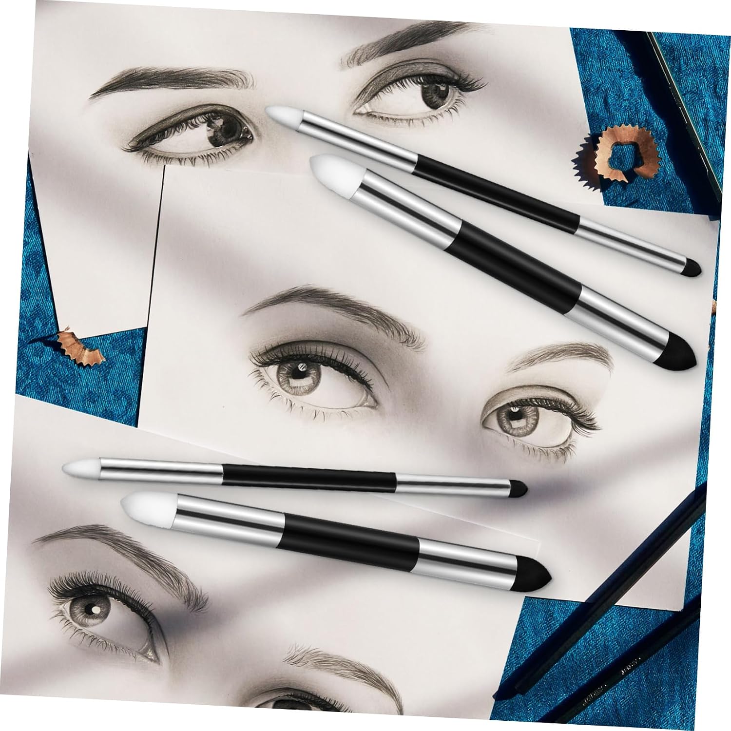 OFFIGAM 6Pcs Blending Stumps Dual Tip Art Drawing Supplies for Sketching Comfortable Grip and Use for Artists and Beginners to Create Vivid Paintings