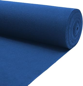 CNCEST Blue Carpet Runner for Party, 360GSM Thick Aisle Runner, 33Ft Non-Slip Runway Rug for Wedding Ceremony Movie Theme Party Proposal Decorations Blue