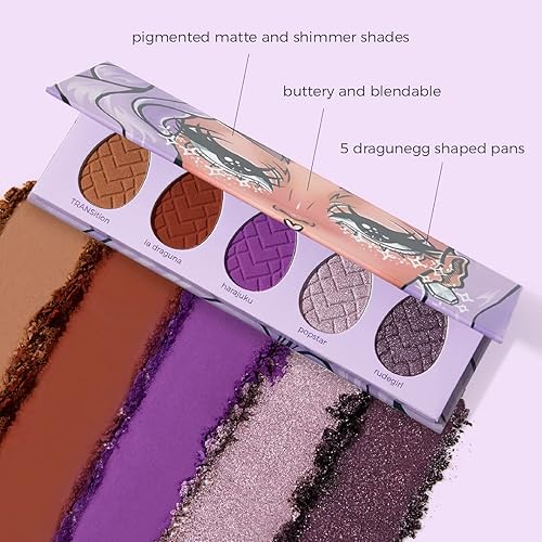 Miniatura 4 de Dragun Beauty Paleta de fantasía Vol I  Paleta de pigmento prensado acabado mate y sombras brillantes pigmentado suave prensado pigmento y sombras