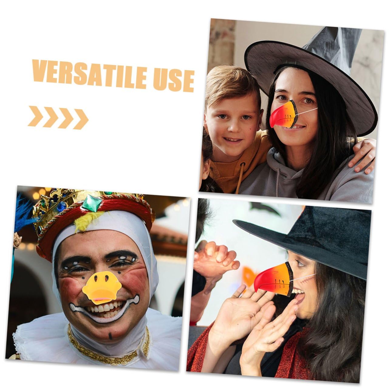 HANABASS 12 Maschere Naso Animale Realistiche Becco Anatra e Pappagallo Accessori Cosplay per Feste e Halloween Decorazioni Facili da Usare e Riutilizzabili