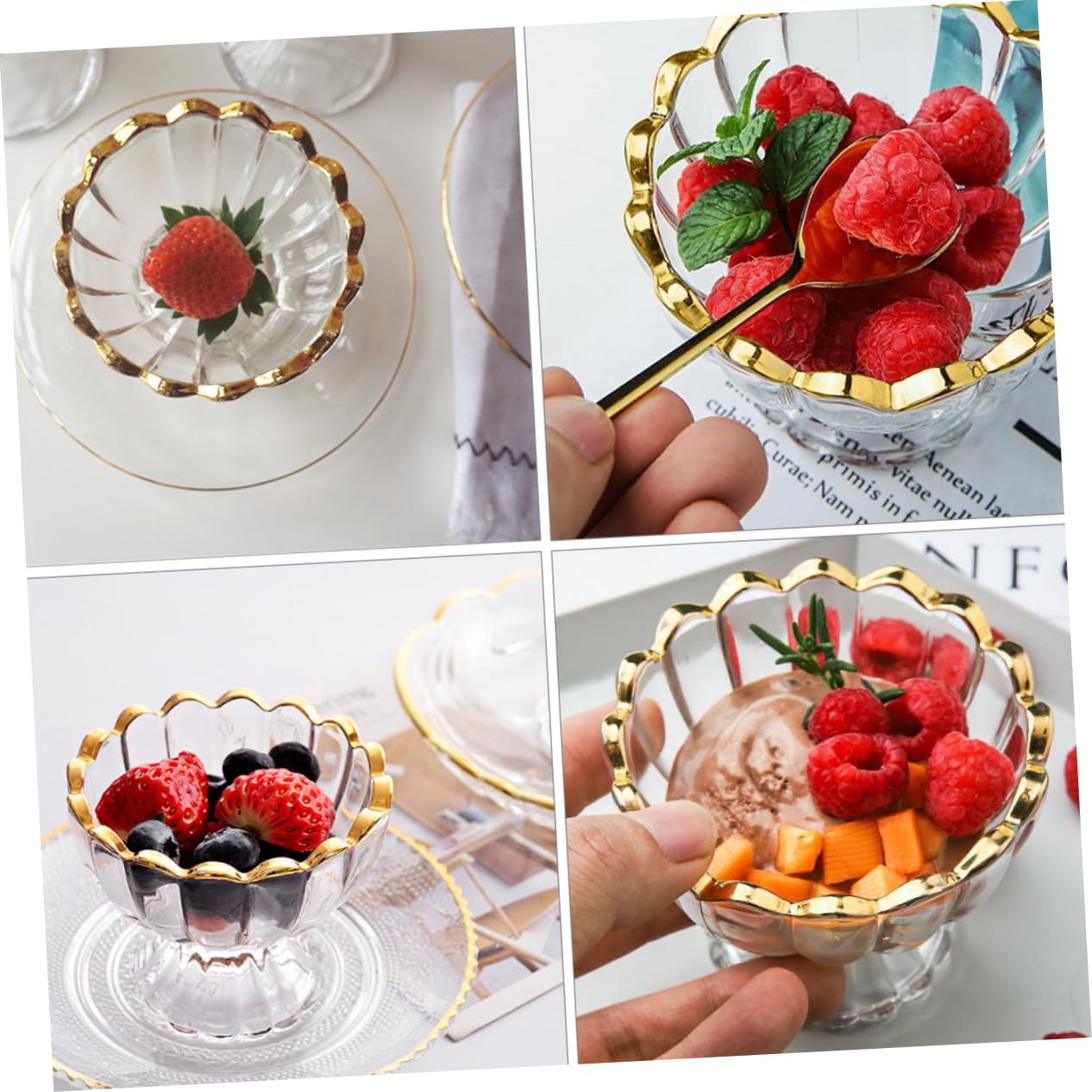 Alipis 4 Pz coppa gelato bicchiere tazza friends tazze del deserto ciotole trasparenti per budino tazze da dessert insalatiera tazza di budino di Monouso di mousse dolce