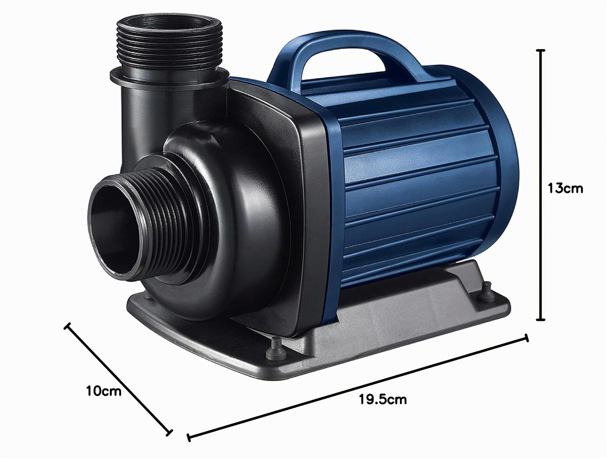 Aquaforte dm 10.000 Basse Tension 12 Volts 85 Watts Pompe de Bassin, Débit 10 m3 par Heure, Hauteur de Refoulement 5 m, Protection Automatique Contre La marche à Sec, Longueur Du Câble 10 m