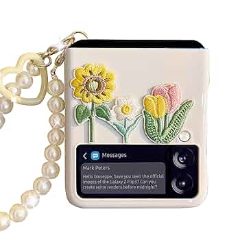 ★DESIGN SKIN★ Galaxy Z New Bookle Embroidery Case Amazon.com: WENKEE Galaxy Z Flip 3 Case with Cute Embroidery