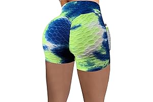 Women's High Waist Yoga Shorts with Honeycomb Structure, Perfect for Gym and Workout