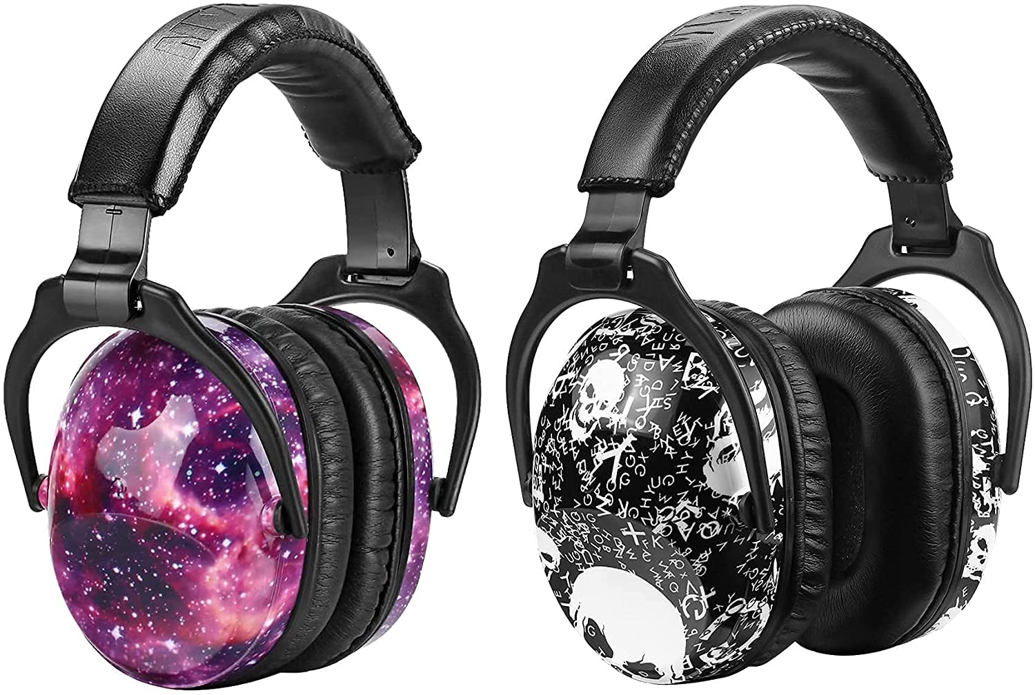 ZOHAN Kids Ear Protection 2 Pack, Hearing Protection Safety Ear Muffs for Children Have Sensory Issues, Adjustable Noise Reduction Earmuffs for