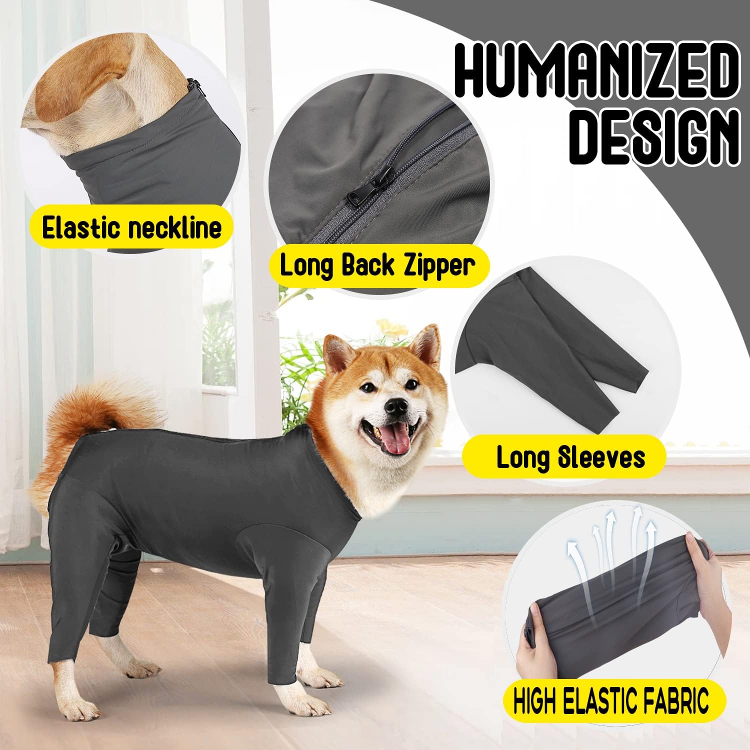 Dog Onesie After Surgery Recovery Suit for Small Miedium Large Female Male Neuter Dogs Pet Surgical Anxiety Body Suits Claming Pajamas
