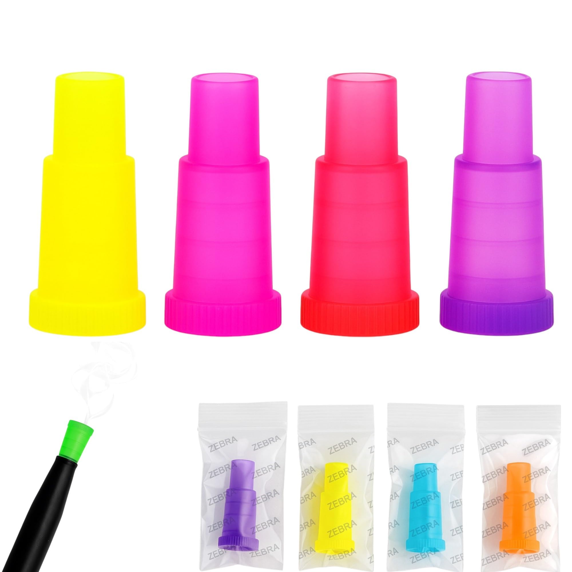 Disposable Hookah Tips Hookah Mouth Tips Individual Wrapped Female Mouth Tips - Pack of 100 Tips Mixed Colors