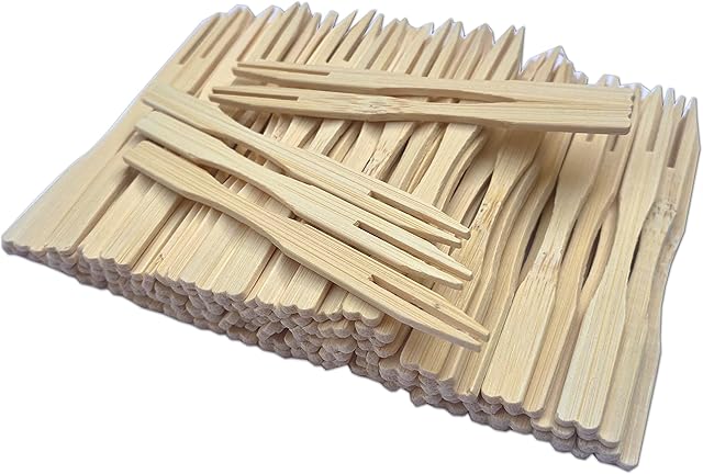 Party Cocktail Spoon Finger Food Wooden Bamboo Food Picks Pack of 100