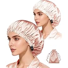 3Pcs Hair Bonnets For Sleeping Satin Bonnet For Women Silk Bonnets Womens Curly Hair Sleep Caps Silky Night Cap