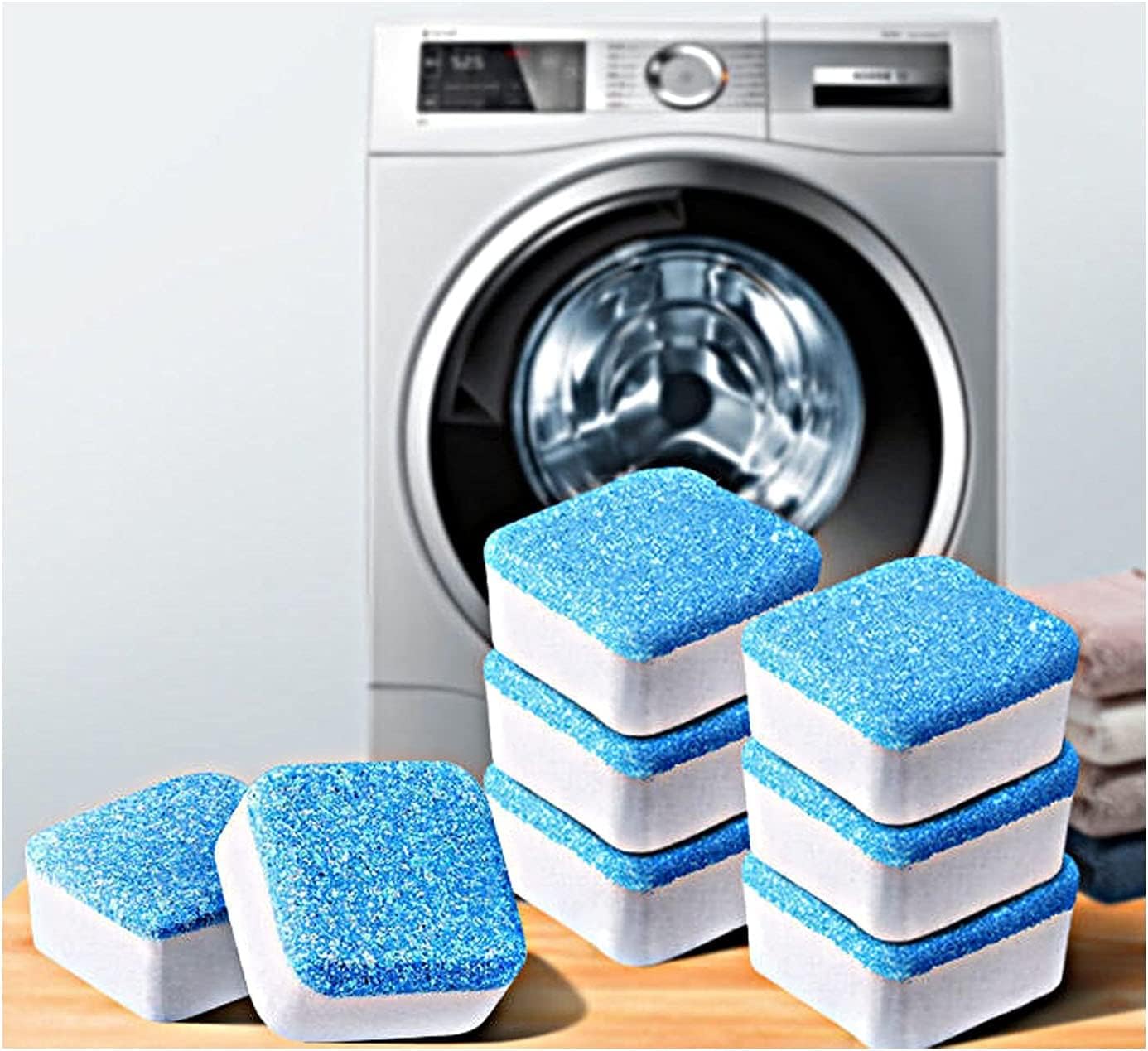 Washing Machine Cleaner 12 Pack - Deep Cleaning Tablets For HE Front Loader & Top Load Washer, Septic Safe Eco-Friendly Deodorizer, Clean Inside Drum And Laundry Tub Seal - 12 Month Supply