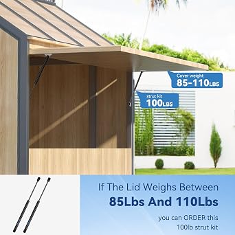 20 inch 100 Lb Gas Struts with 10MM Ball Stud Mounting Brackets for Camper Shell RV Bed Tonneau Cover Storage Box Basement Door Floor Hatch Window