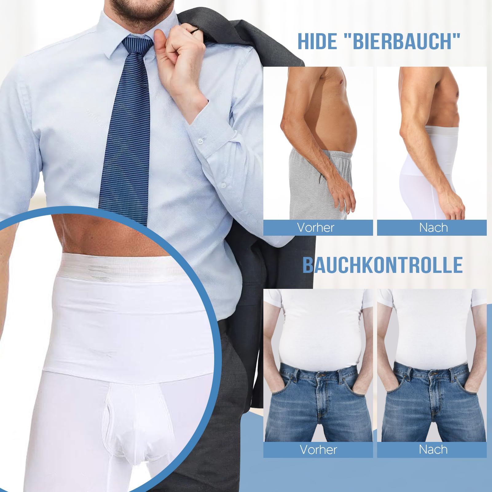 SLIMBELLE Faja Reductora Hombre Pantalones Braga Moldeadora Elástico Calzoncillos Hombre para Boxer Shapewear Lencería Pantalones Faja para Hombre