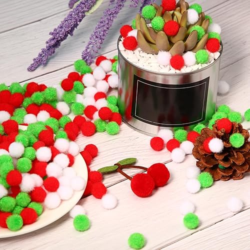 Miniatura 10 de Blulu - Pompones para manualidades y suministros de hobby, 500 unidades, 0.5 in