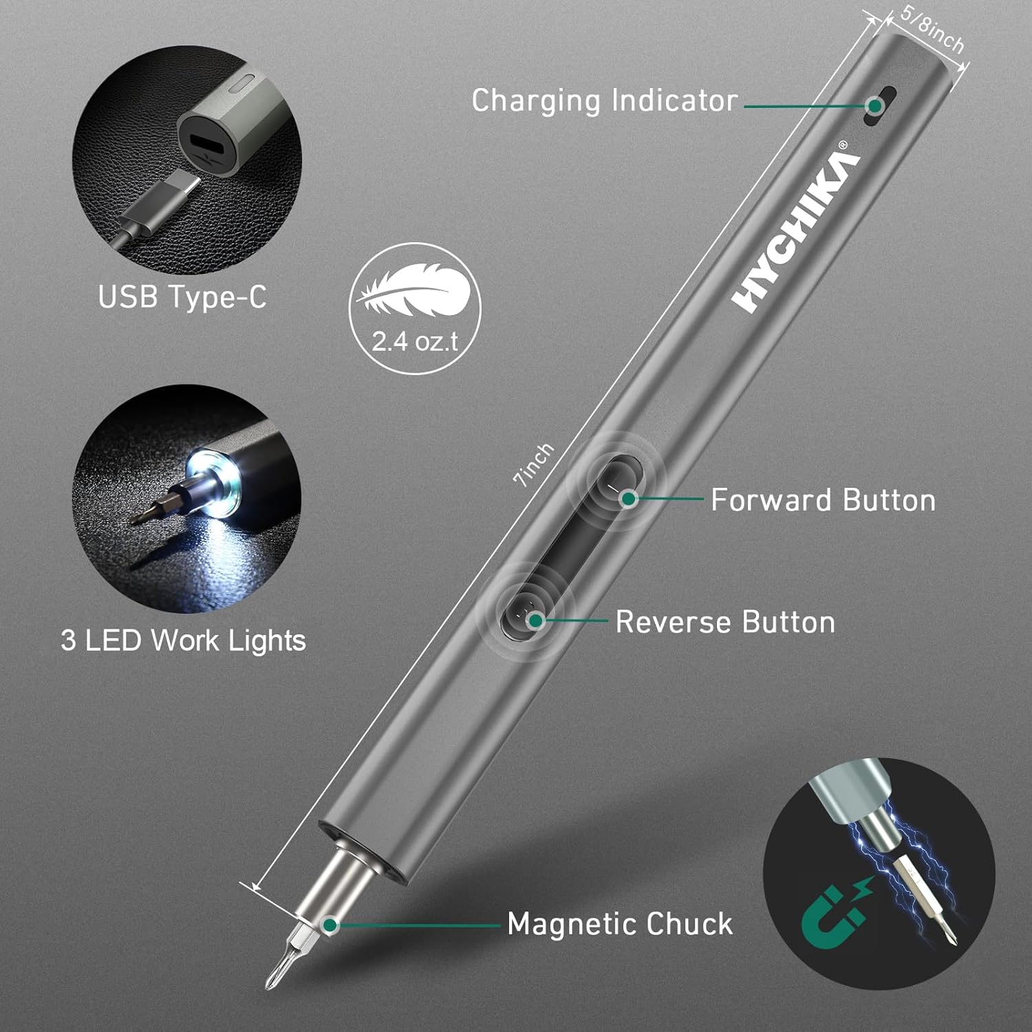 Complete HYCHIKA 67-in-1 screwdriver kit contents