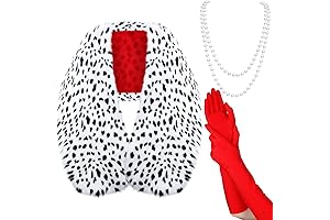 Cruella DeVille's Fashion Ensemble: 4-Piece 1920s Flapper Glam