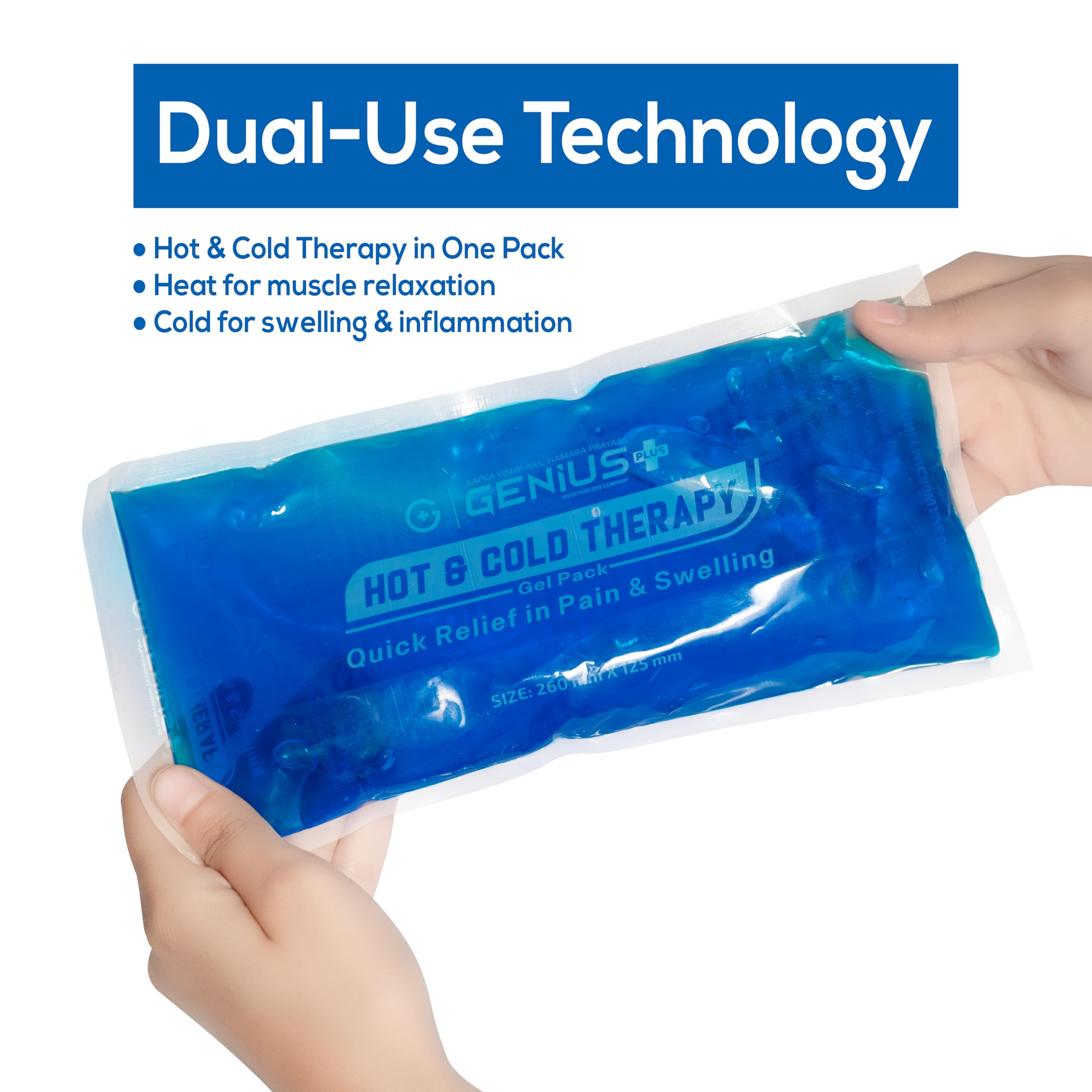 Genius Plus Hot and Cold Gel Pack | Reusable Hot Cold Pack for