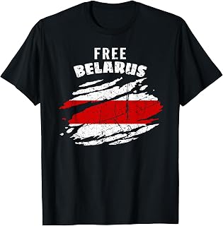 Free Belarus Flag Support Belarus Protest Belarus Resistance T-Shirt