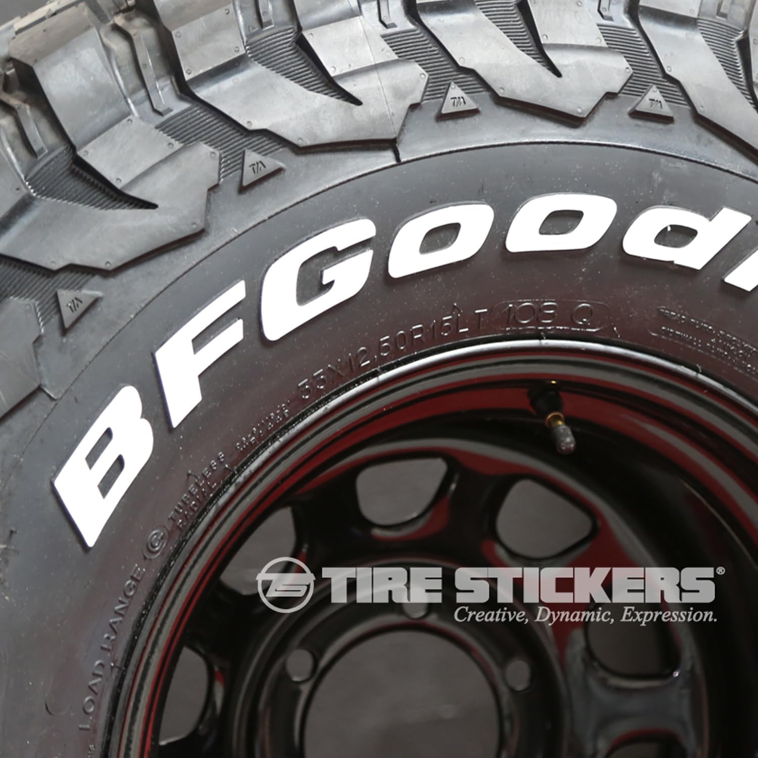 BFGoodrich KO2 Tire Letters - White Add-On Accessory 235/75/15 - 8 Pack