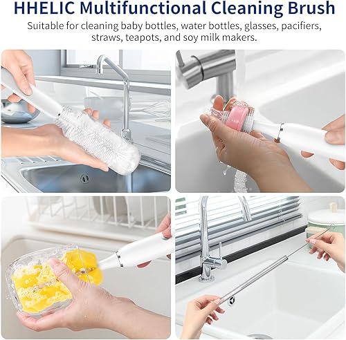 Miniatura 3 de Electric Baby Bottle Brushes Magnetic Suction Charging, Rechargeable Waterproof 4-Speed Cleaning Mode Nipple Brush for Baby Bottles Pacifiers Travel