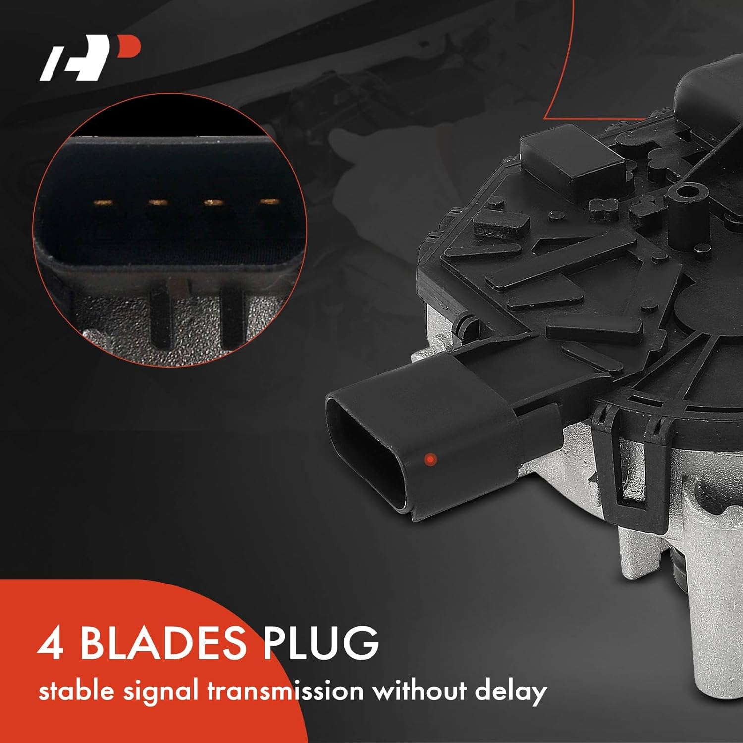 A-Premium Front Windshield Wiper Motor Compatible with Chrysler Cirrus/Sebring 2004-2009 & Dodge Avenger 2008, Stratus 2004-2006, 4-Pin, Replace# 5101863AA, 68003829AA