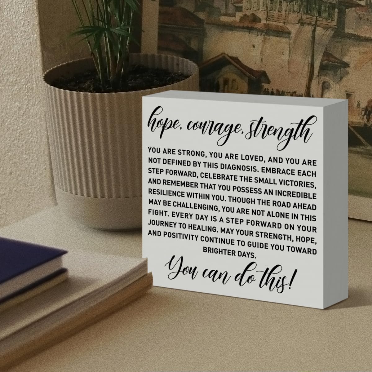 Encouragement Gifts for Women Men, Comforting Thoughtful Gifts for Breast Cancer Patients Thinking of You Gifts for Him Her Friend Uplifting Survivor Warrior Chemo Gift, Hope Courage Strength - Image 4