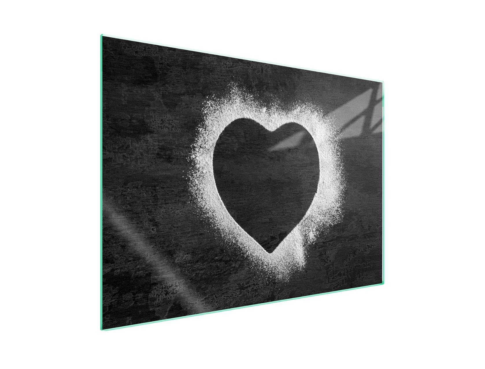 TMK ArtDeko Placa protectora de vitrocerámica 70 x 52 cm 1 pieza cocina eléctrica universal para inducción protección contra salpicaduras tabla de cortar de vidrio templado, Corazón