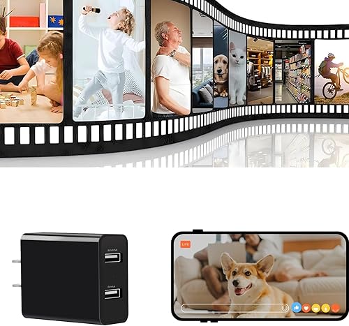 Miniatura 7 de TOQI Cámara FHD 1080p, toma de pared de seguridad para bebéancianoperromascota, cámara interior A con aplicación de teléfono, almacenamiento de