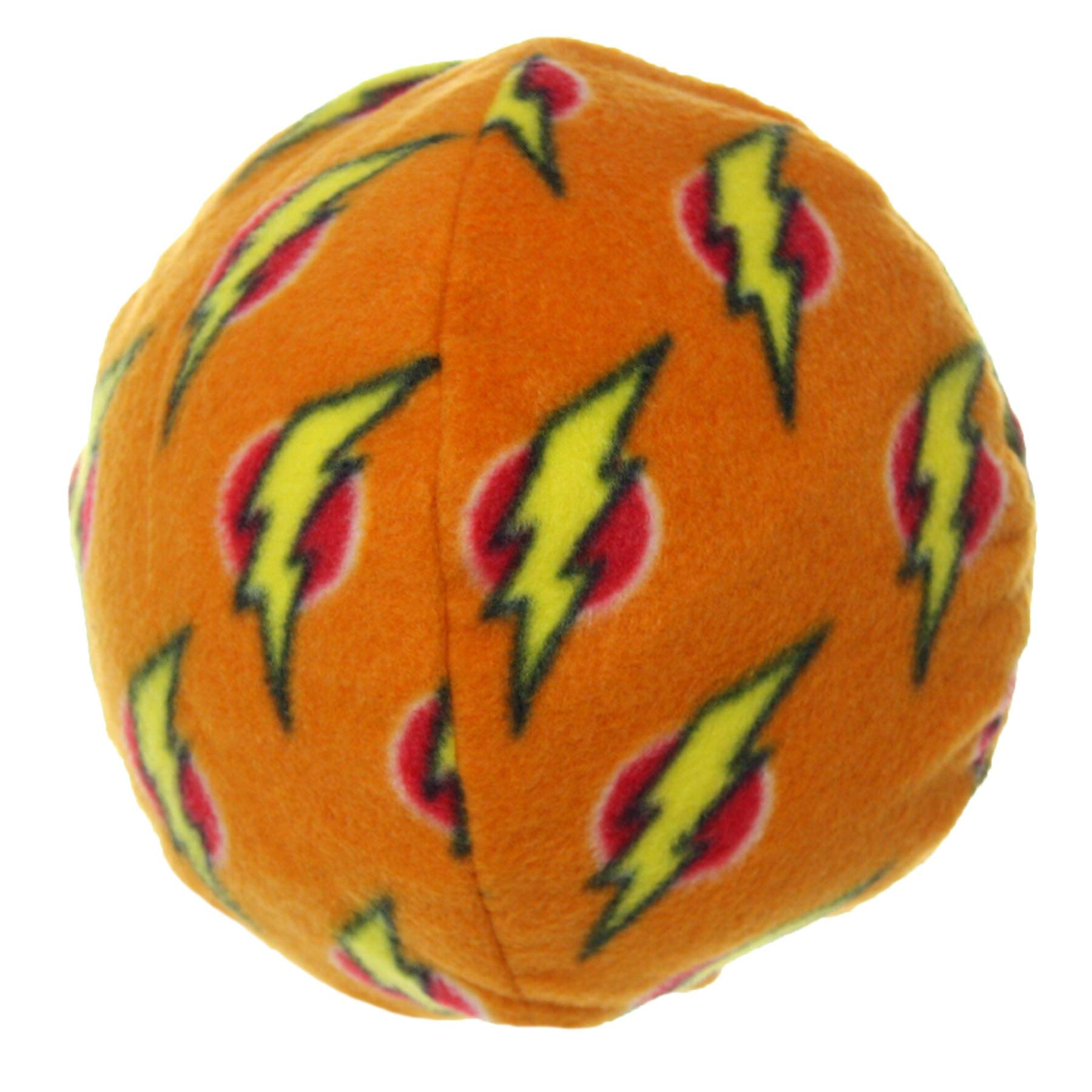 MIGHTY- NO Stuff Ball – Large Orange - Squeaky Plastic Core. 2-in-1 Toy. Made Durable, Strong & Tough. Interactive Play Dog Toy (Tug, Toss & Fetch) & Floats