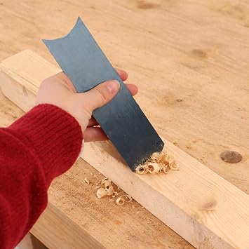 Cabinet Scraper, Card Scraper Woodworking Set - 3PCS Hardened High Manganese Steel Scrapers for Hardwood Finishing, Ideal forDeburring,Polishing,Contour Sanding