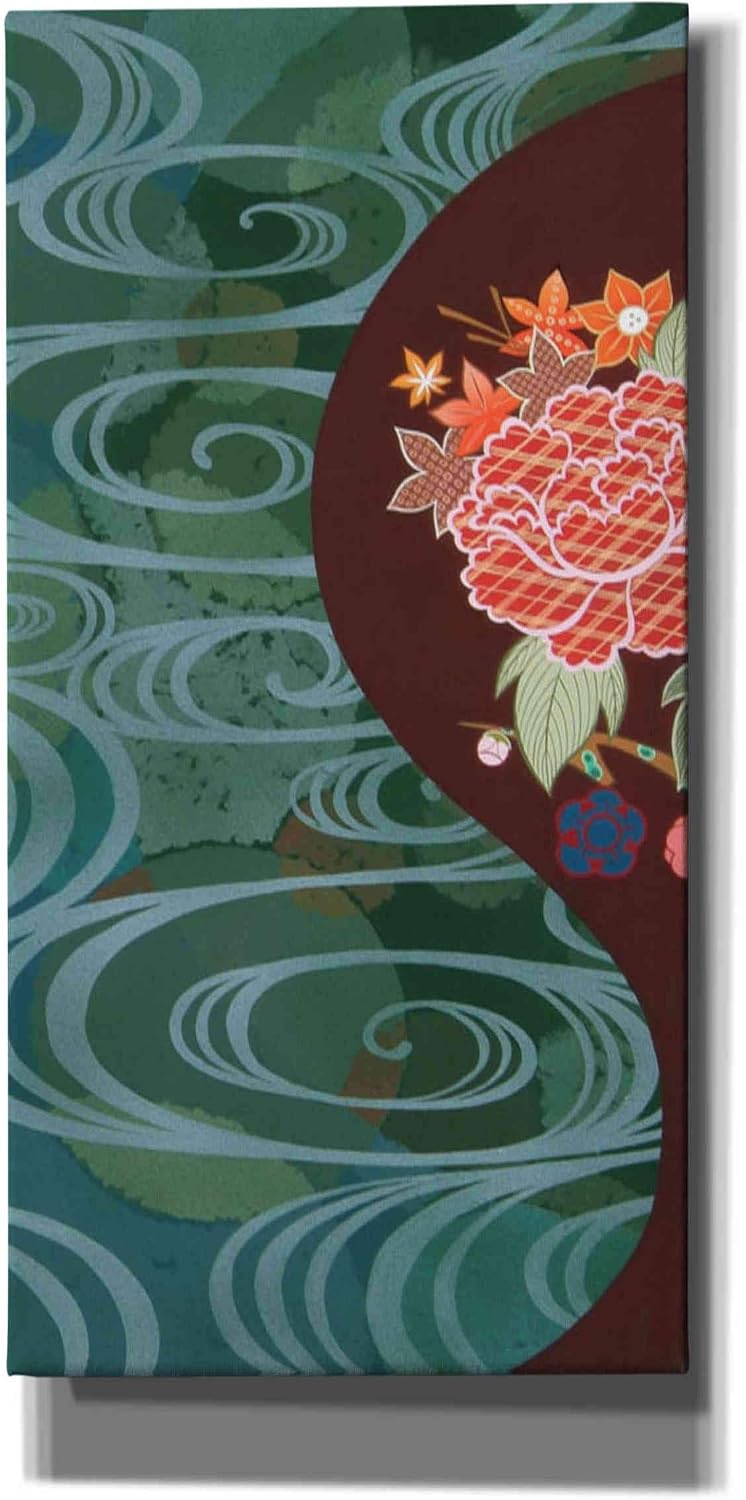 Epic Graffiti 'Running Water I' by Zigen Tanabe, Canvas Wall Art, 12"x24"