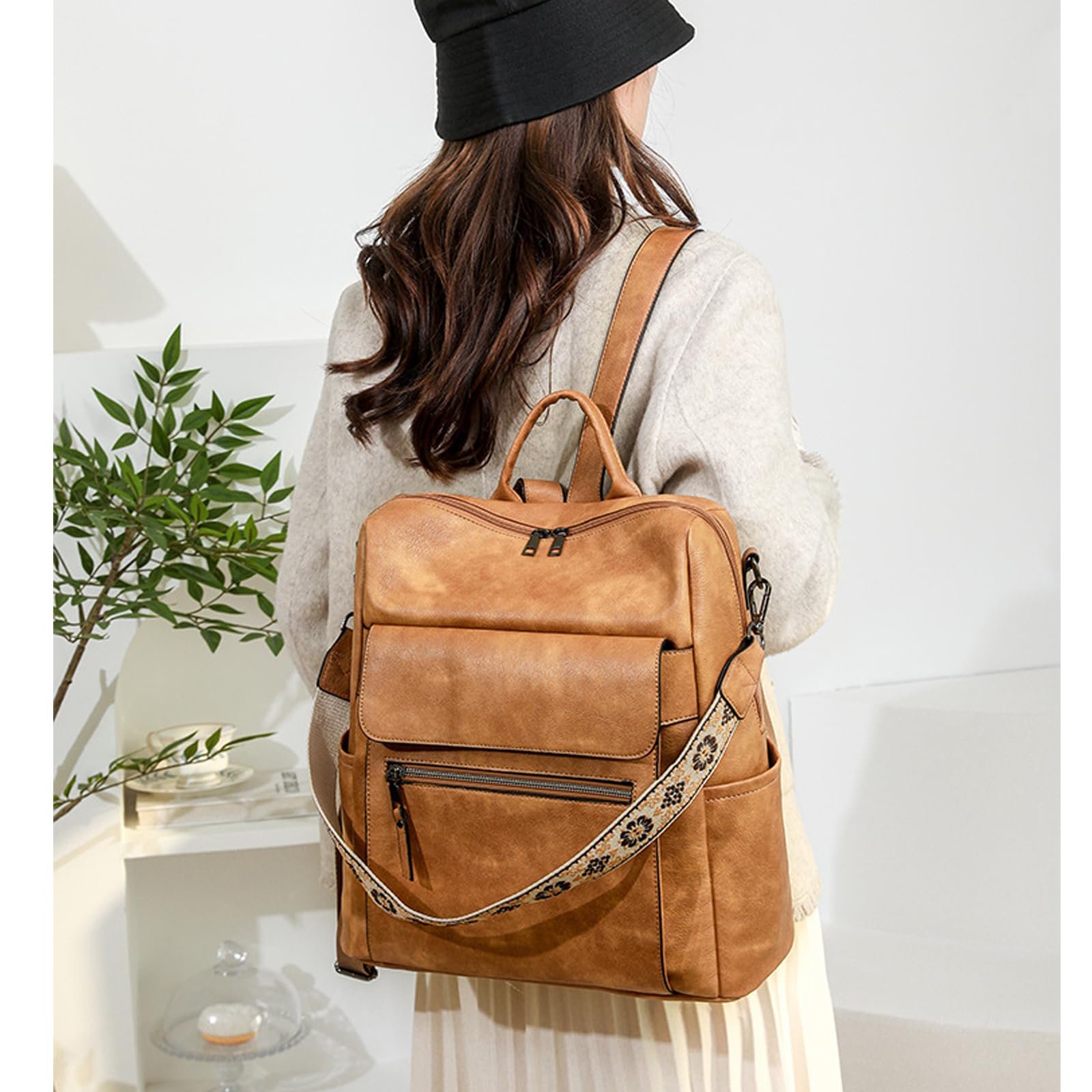 Mochilas Monedero Mujer, Impermeables Antirrobos Mochilas De, Mochila De Viaje Convertible Monedero Bolso De Hombro Bolso Diseño Convertible